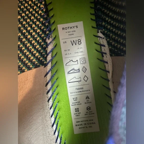 Rothy’s Shoes Flats The Flat Women's US 8 Moroccan Retired Ltd. Edition Ballet - Picture 10 of 10